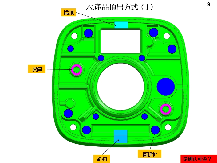 5.模具設(shè)計開模報告(DFM)產(chǎn)品頂出方式